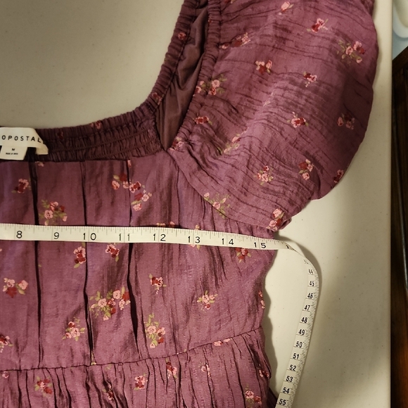 Aeropostale Mauve Floral Midi Dress - Picture 5 of 7